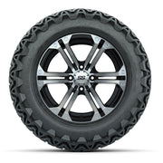 GTW Specter Black and Machined Wheels with 23in Predator A-T - front view