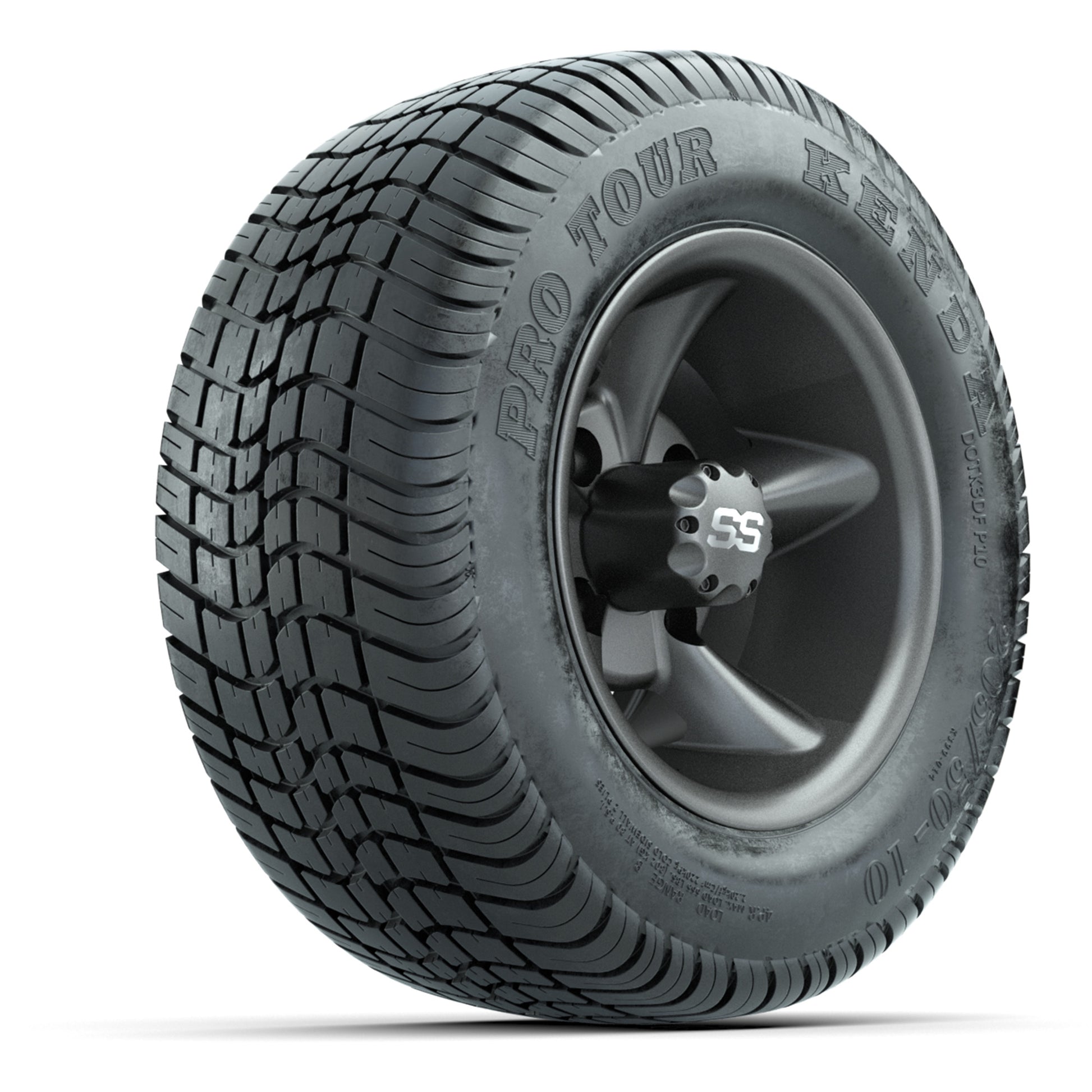 GTW Godfather Matte Gray 10 in Wheels with 205/50-10 Kenda Pro Tour Street Tires – Full Set