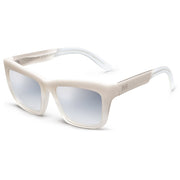 Bonnie: Polished Ivory Fade / Light Blue Chrome Flash Lens