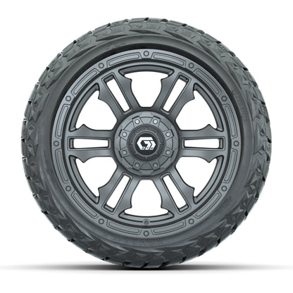 GTW Shogun Gloss Gunmetal 14 in Wheels with 23x10.00-R14 Mav - front view