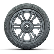 GTW Shogun Gloss Gunmetal 14 in Wheels with 23x10.00-R14 Mav - front view