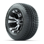 GTW Vampire Black and Machined 10 in Wheels with 18in Fusion Street Tires – Set of 4