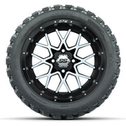 Set of (4) 14 in GTW Vortex Wheels with 23x10-14 GTW Nomad A - front view
