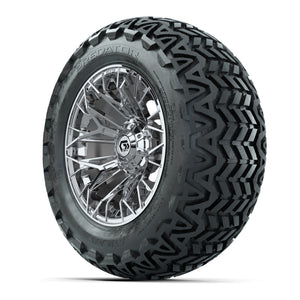 Set of (4) 14 in GTW® Stellar Chrome Wheels with 23x10-14 Pr - 3/4 view