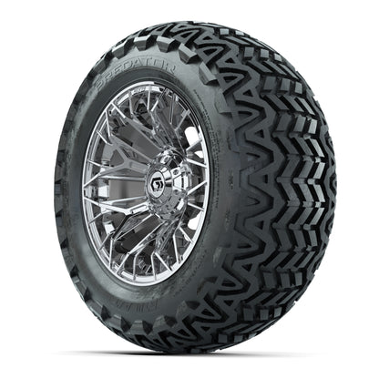 Set of (4) 14 in GTW® Stellar Chrome Wheels with 23x10-14 Pr - 3/4 view