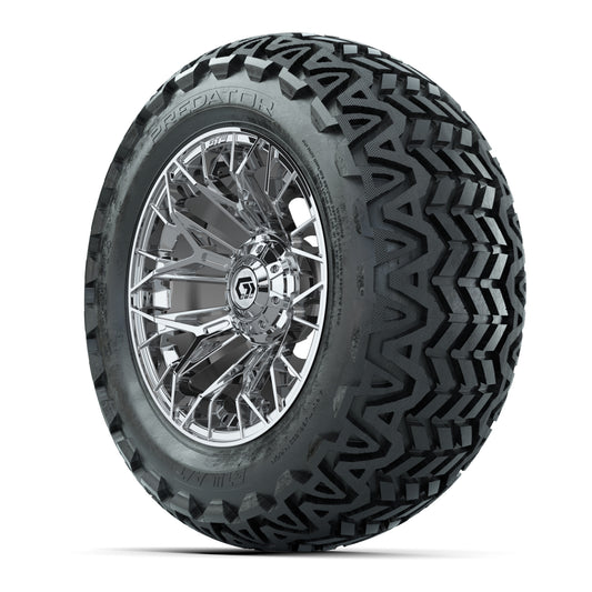 Set of (4) 14 in GTW® Stellar Chrome Wheels with 23x10-14 Pr - 3/4 view