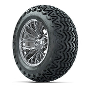 Set of (4) 14 in GTW® Stellar Chrome Wheels with 23x10-14 Pr - 3/4 view