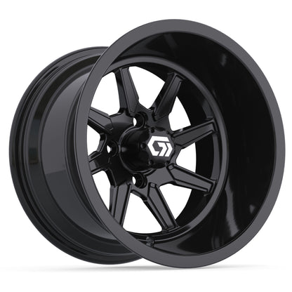 Reaper Ultra-Wide 14 inch GTW golf cart wheel - Glossy Black