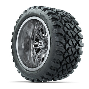 GTW Viper Chrome 14 in Wheels with 23X10-R14 Nomad Steel Belt Radial All-Terrain Tires – Full Set