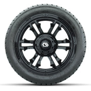 GTW Shogun Gloss Black 14 in Wheels with 225/30-14 Mamba Str - front view