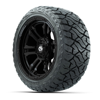 GTW Shogun Gloss Black 14 in Wheels with 23x10.00-R14 Maveri - 3/4 view