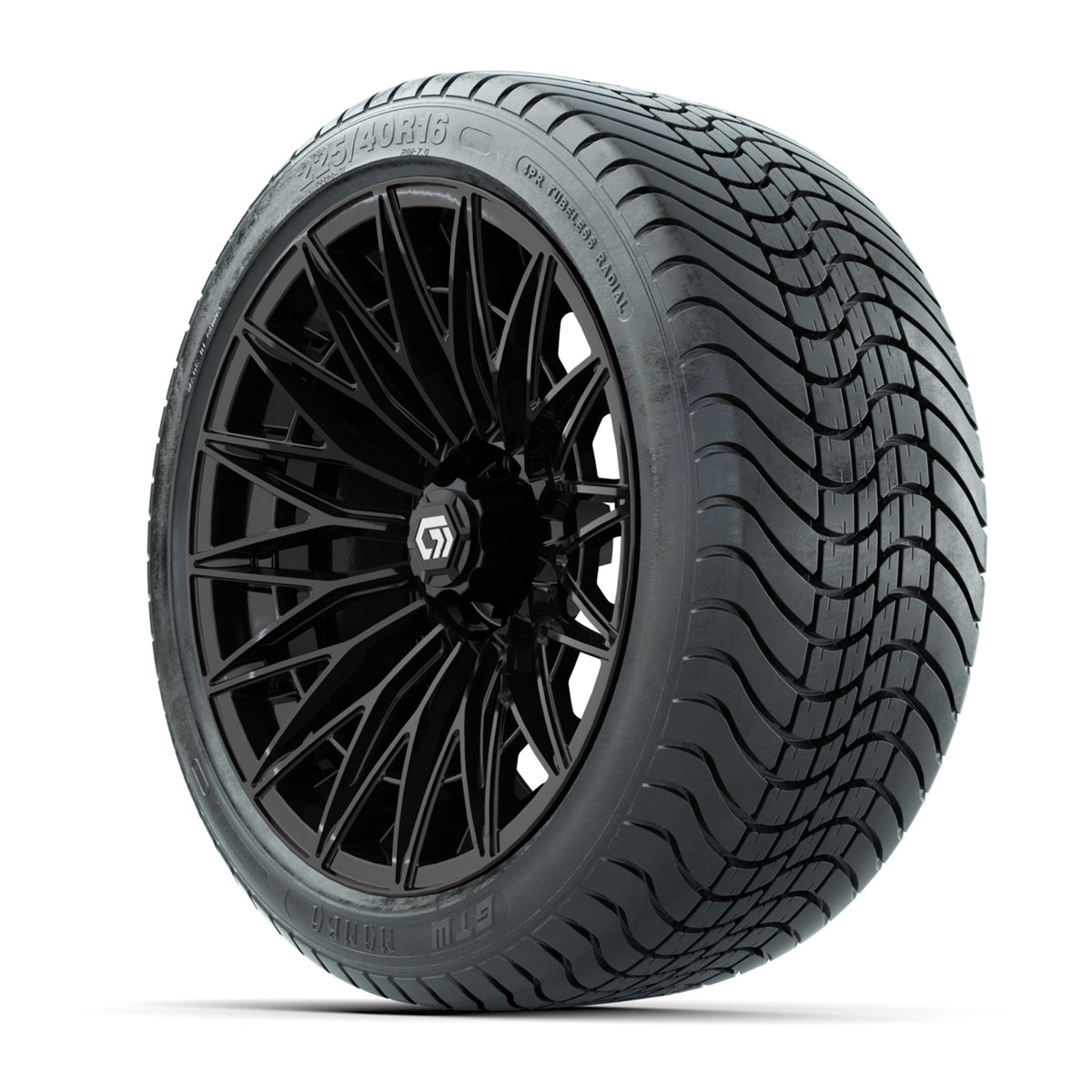 GTW Blur Gloss Black 16 in Wheels with 225/40-R16 Mamba Street Tires – Full Set