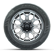 GTW® Bravo Matte Gray/Machined 14 in Wheels with 255/45-R14  - front view