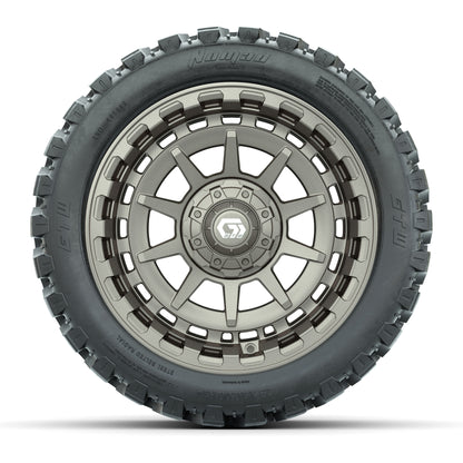GTW® Barricade Bronze 14 in Wheels with 23X10-R14 Nomad Stee - front view