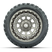 GTW® Barricade Bronze 14 in Wheels with 23X10-R14 Nomad Stee - front view