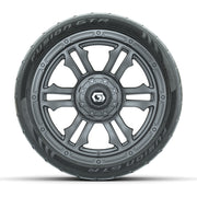 GTW® Shogun Gunmetal 14 in Wheels with 205/40-R14 Fusion GTR - front view