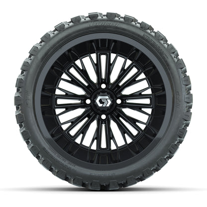 GTW Viper Gloss Black 15 in Wheels with 23X10-R15 Nomad Steel Belted Radial All-Terrain Tires – Full Set