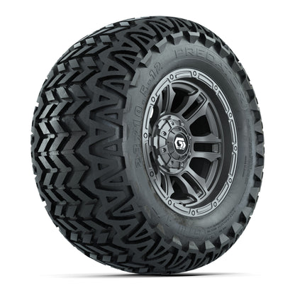 GTW® Shogun Gunmetal 12 in Wheels with 23X10.5-12 Predator All-Terrain Tires – Full Set