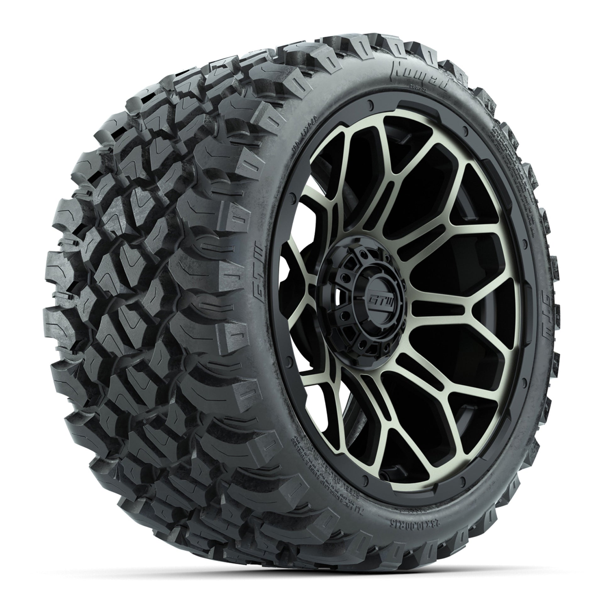 Set of (4) 15″ GTW Bravo Bronze Wheels with 23x10-R15 Nomad All-Terrain Tires