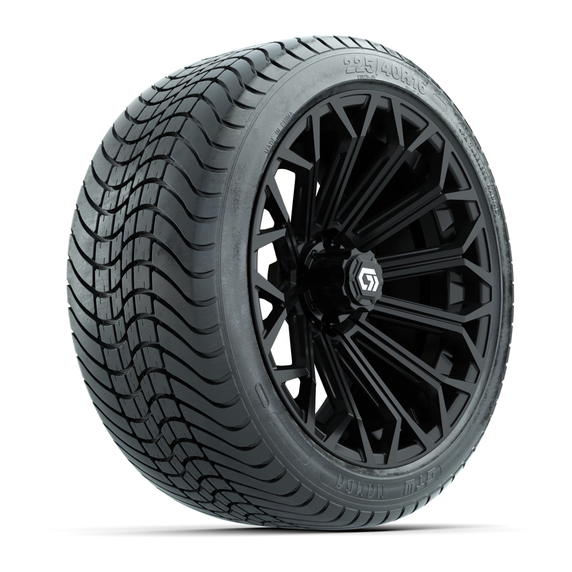 GTW Phantom Gloss Black 16 in Wheels with 225/40-R16 Mamba Street Tires – Full Set