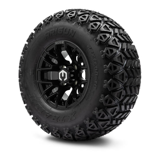 MODZ® 10" Matrix Glossy Black Wheels & Off-Road Tires Combo (Arisun X Trail All Terrain 22x11-10)