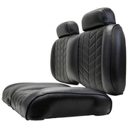MadJax Aviator Yamaha Drive/Drive2 & ICON Black Front Seat Cushions with Thermaflex