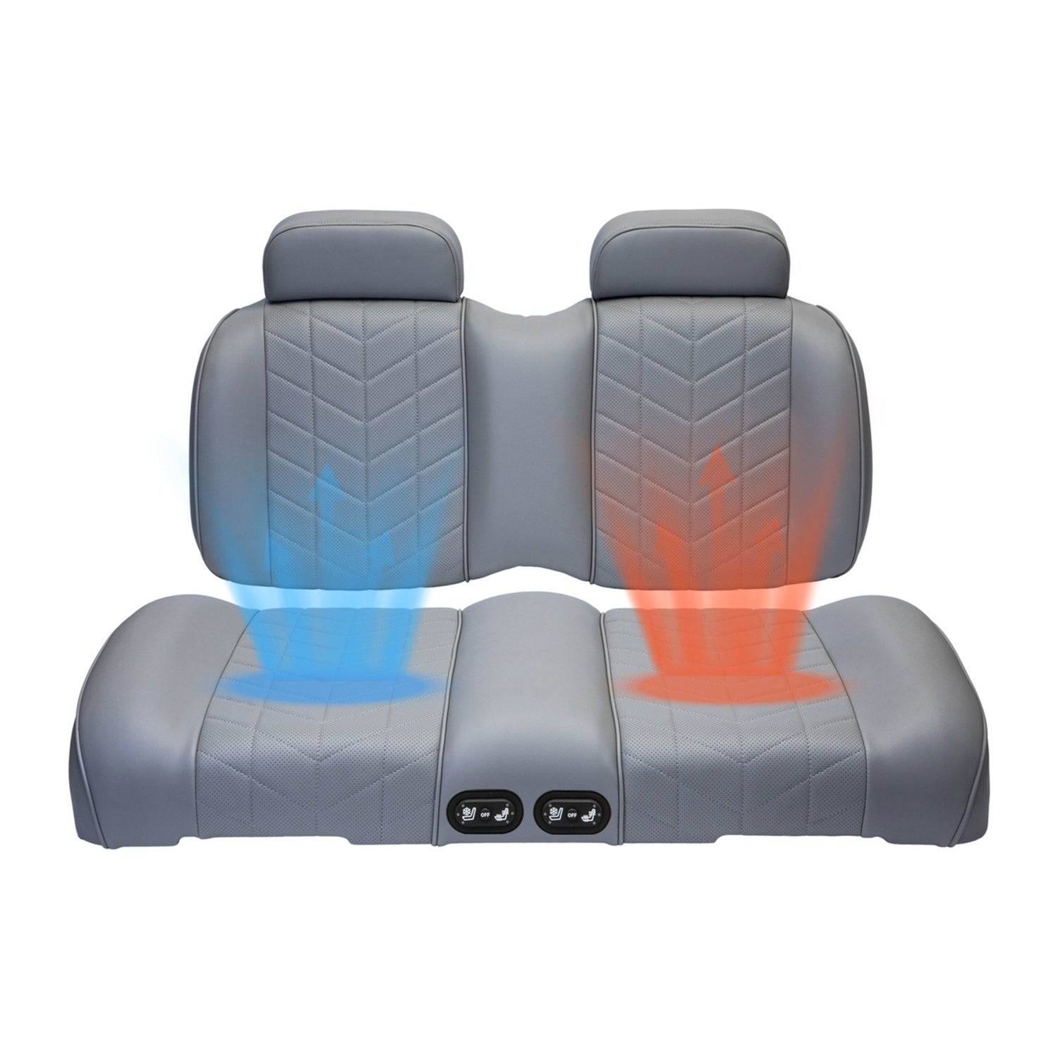 MadJax Aviator Yamaha Drive/Drive2 & ICON Graphite Front Seat Cushions with Thermaflex