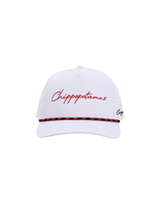 White Rope Hat - Chippopotamus Red