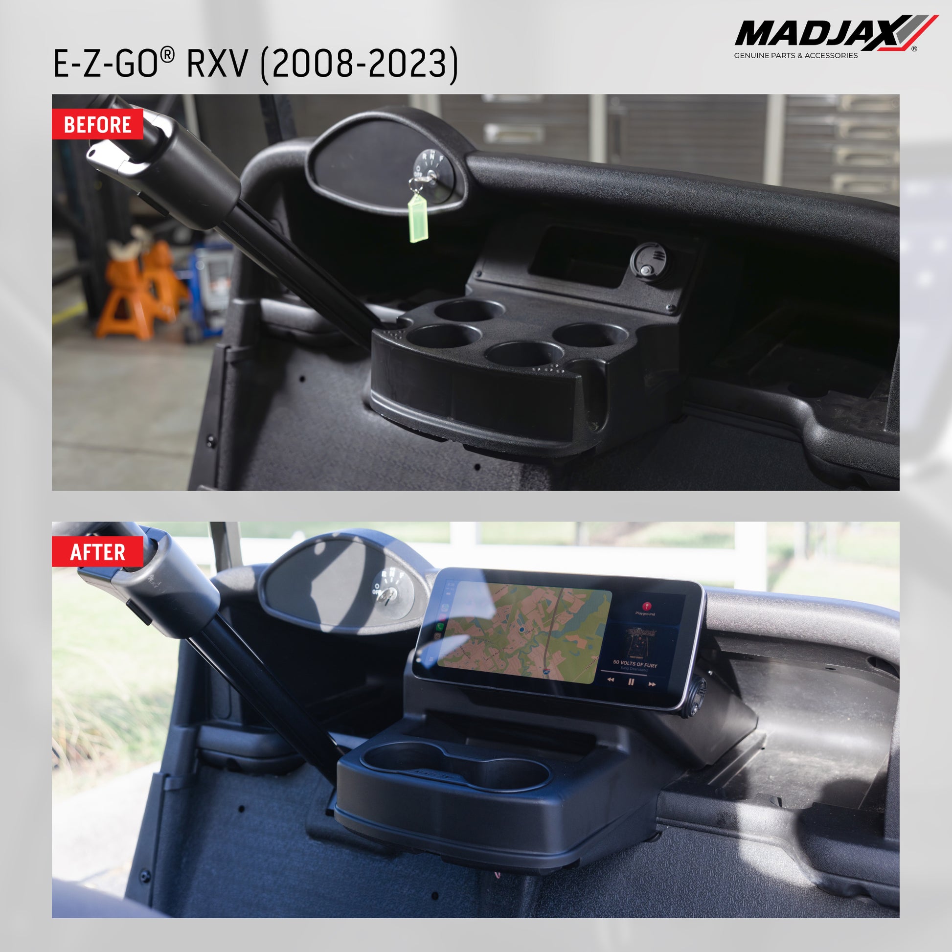 MadJax® Kinect™ Display Screen Kit for A/C motor EZGO RXV EL