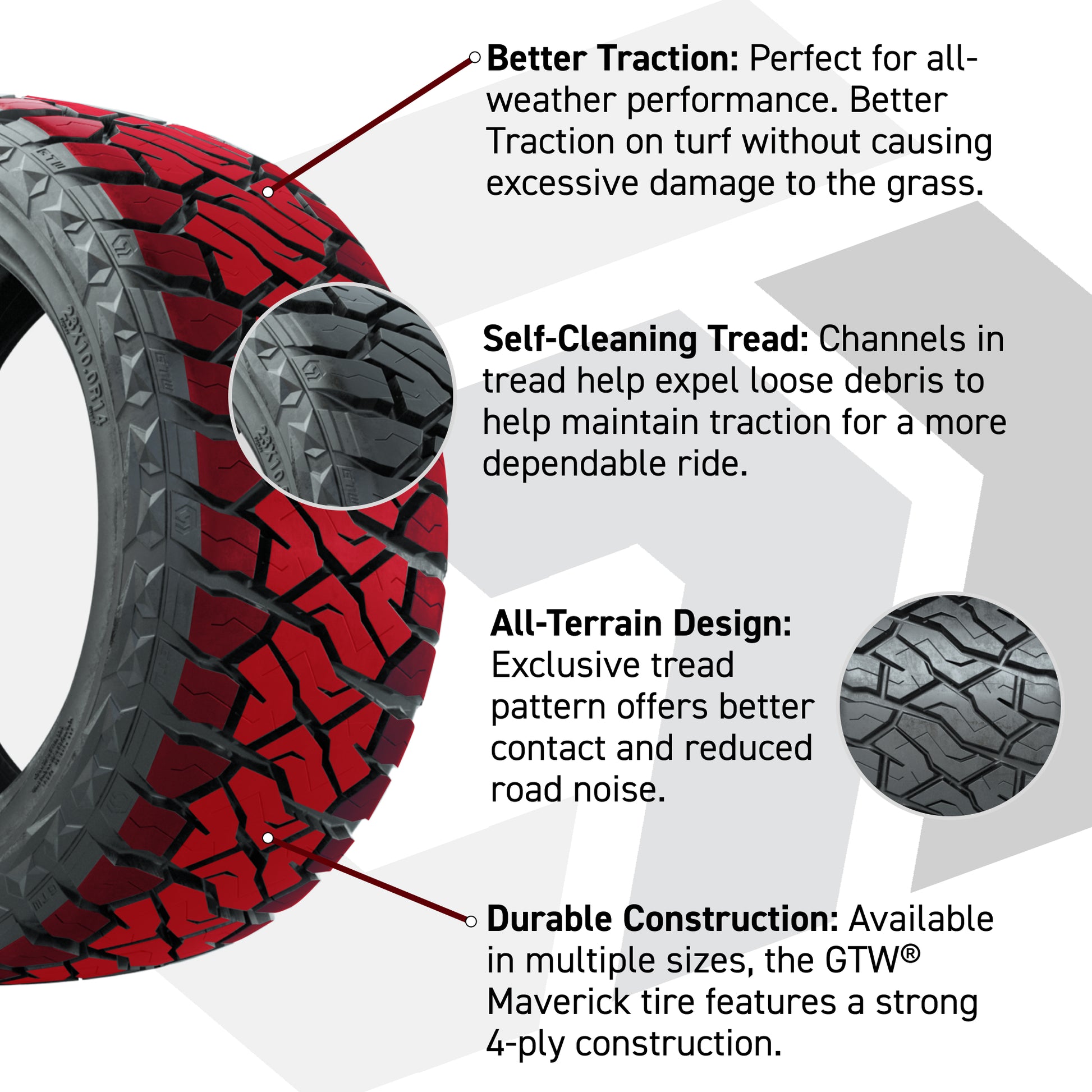 GTW Maverick Radial A/T Tire - 23x10R14