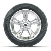 GTW® Godfather Chrome 14 in Wheels with 255/45-R14 Fusion GT - front view