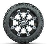 GTW Tempest Black and Machined Wheels with 22in Timberwolf M - front view