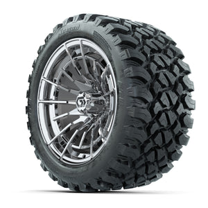 GTW® Boost Chrome 14 in Wheels with 23X10-R14 Nomad Steel Be - 3/4 view
