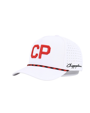 Crown Point White Rope Hat - Chippopotamus Red