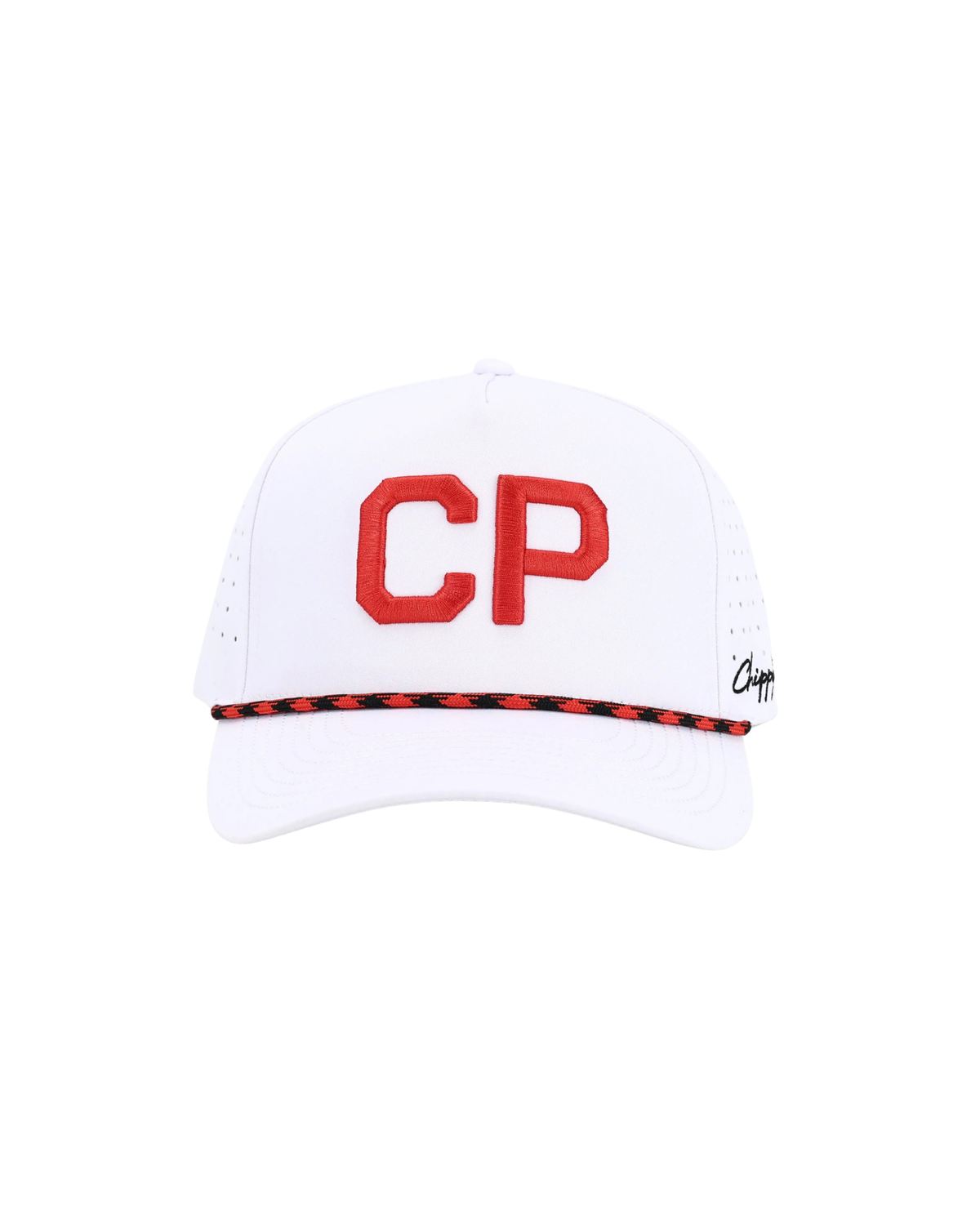 Crown Point White Rope Hat - Chippopotamus Red