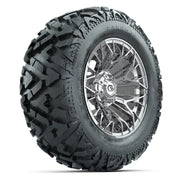 GTW Stellar Chrome 14 in Wheels with 25x10-14 Barrage Mud Tires – Full Set