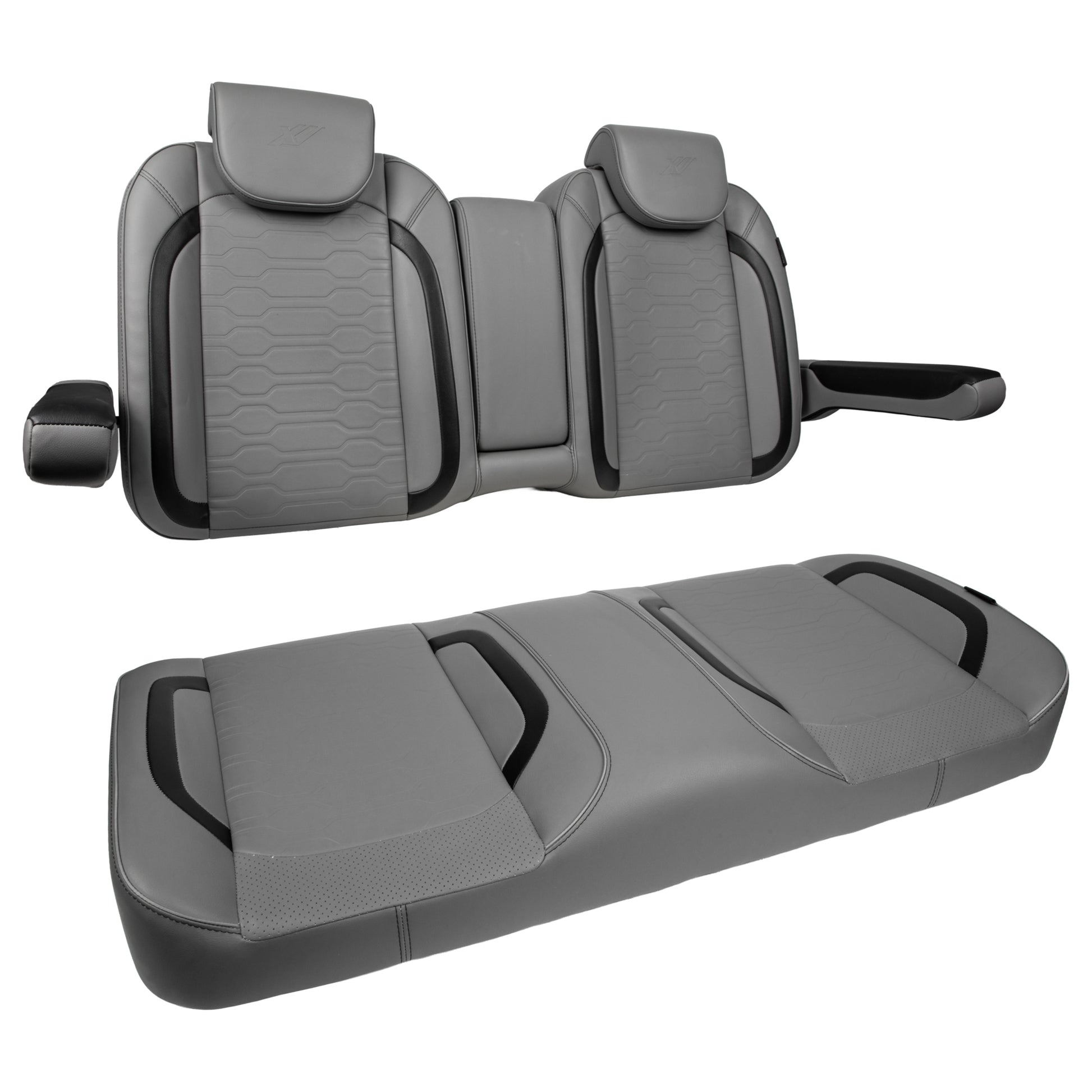 MadJax® EZGO RXV/L4/S4/Valor Smoke Commander Front Seat Cushions