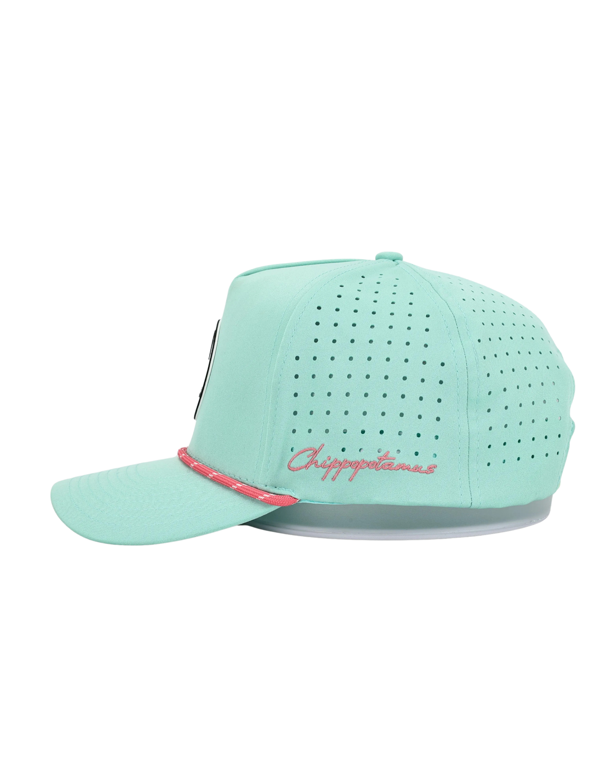 Mint Green Rope Hat - Chippopotamus Pink