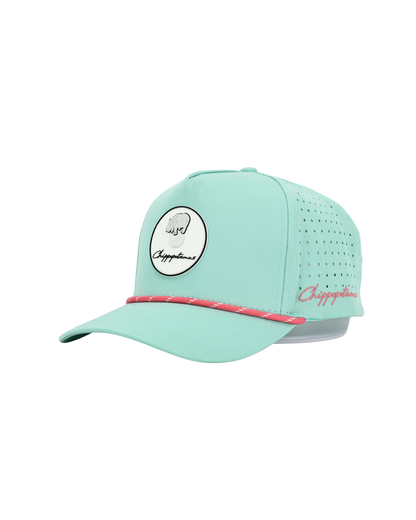 Mint Green Rope Hat - Chippopotamus Pink