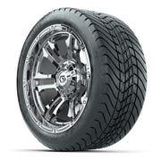 GTW Shogun Chrome 14 in Wheels with 225/30-14 Mamba Street T - 3/4 view