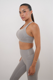 I Am Glowing Frosty Gray Quick Dry Butter Legging