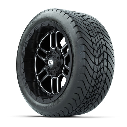 Set of (4) 14 in GTW® Titan Machined &amp; Black Wheels with - 3/4 view