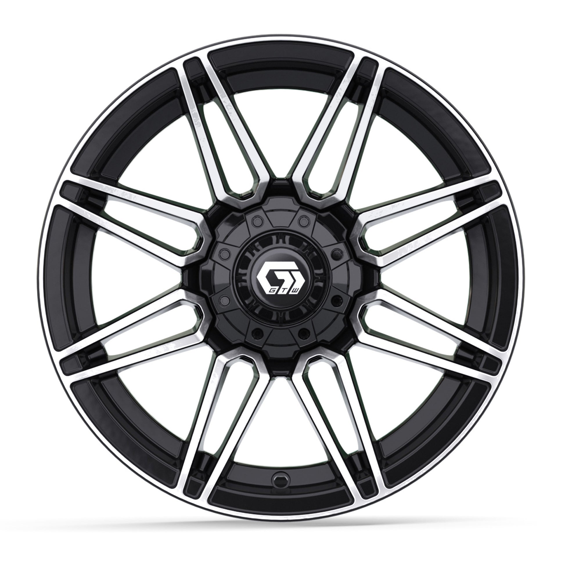 14″ GTW® Stealth Gloss Black with Machined Accents Wheel