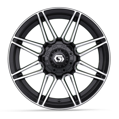 14″ GTW® Stealth Gloss Black with Machined Accents Wheel