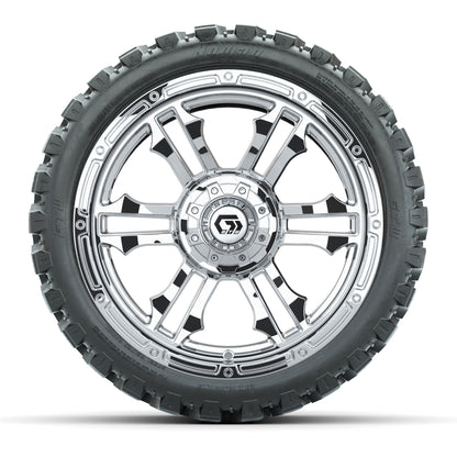 GTW® Shogun Chrome 15 in Wheels with 23x10-R15 Nomad Steel B - front view