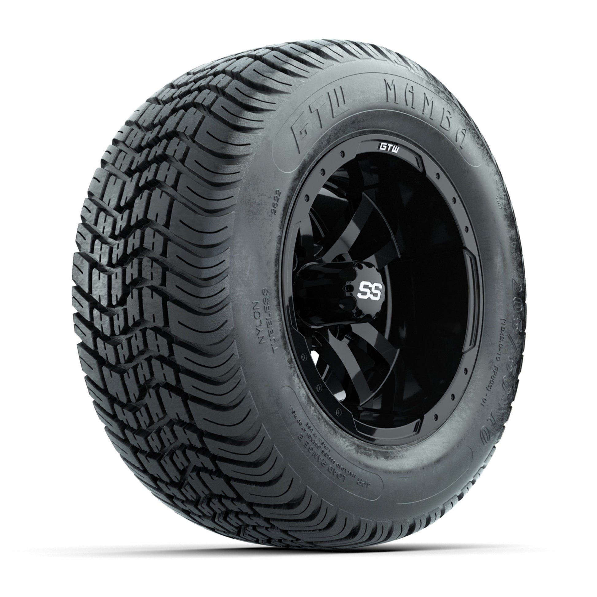 Set of (4) 10 in GTW Storm Trooper Wheels with 205/50-10 Mamba Street Tires