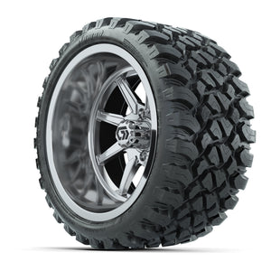 GTW Reaper Chrome 15 in Wheels with 23X10-R15 Nomad Steel Belted Radial All-Terrain Tires – Full Set