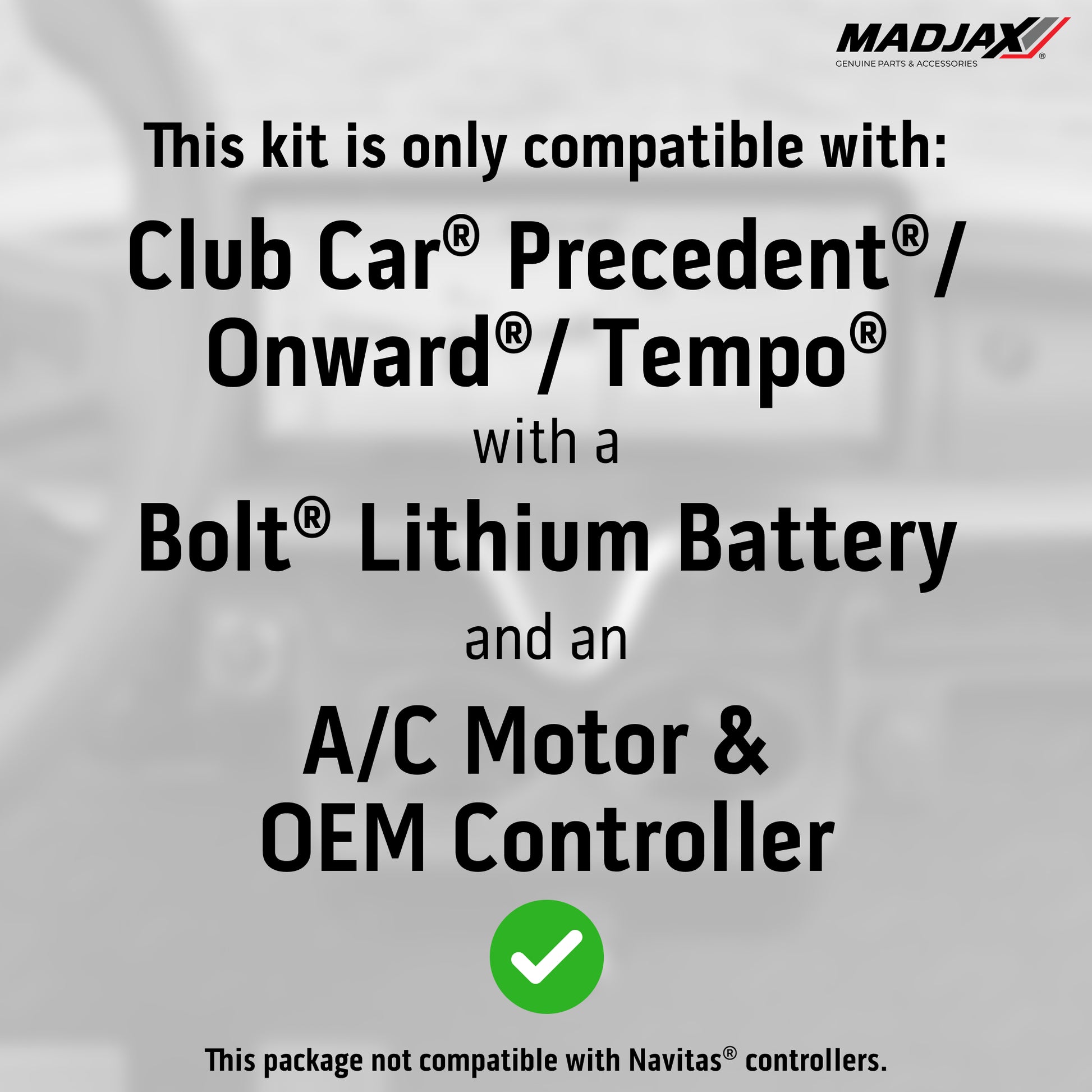 MadJax® Kinect™ Display Screen Kit for A/C motor Club Car Pr