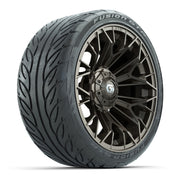 Set of (4) 15 in GTW® Stellar Matte Bronze Wheels with 215/40-R15 Fusion GTR Street Tires