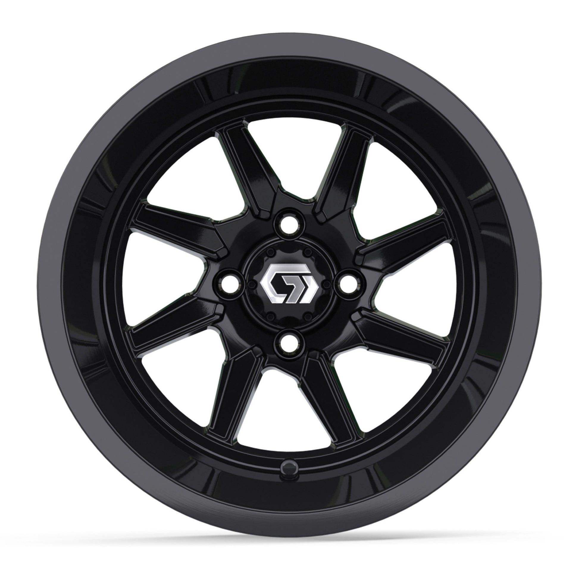Reaper Ultra-Wide 14 inch GTW golf cart wheel - Glossy Black